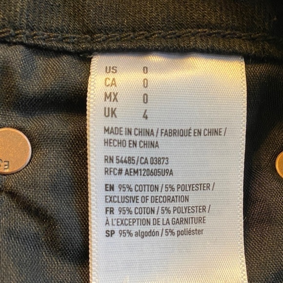 American Eagle Outfitters Hi Rise Festival Mini Jean Skirt Black Fringe Distress - Picture 6 of 12